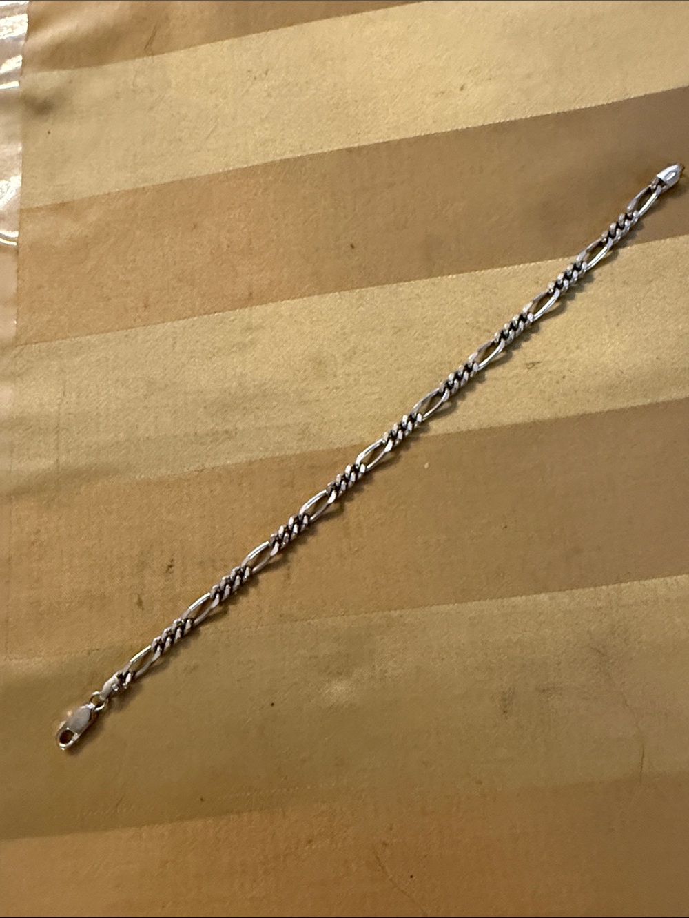 Sterling Silver Figaro-Style Bracelet - Silver